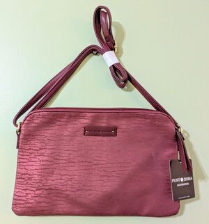 NWT Punt Roma From Spain Small Crossbody Burgandy Purse $500 MSRP